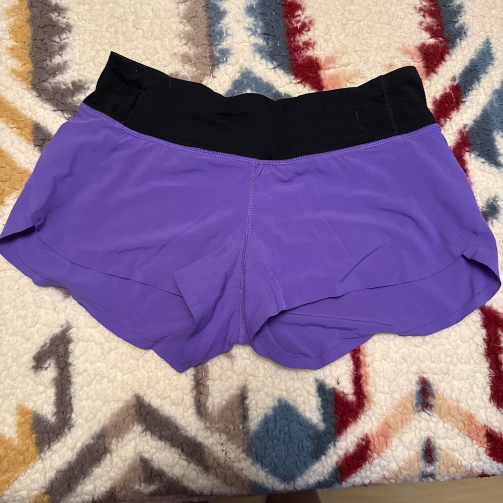 Lululemon Athletica Purple and Black Athletic Shorts